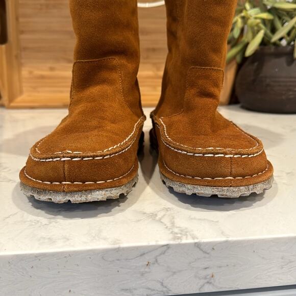 Birkenstock Lahti Mink Brown Suede Shearling boots bohemian western size 36 - Picture 2 of 10